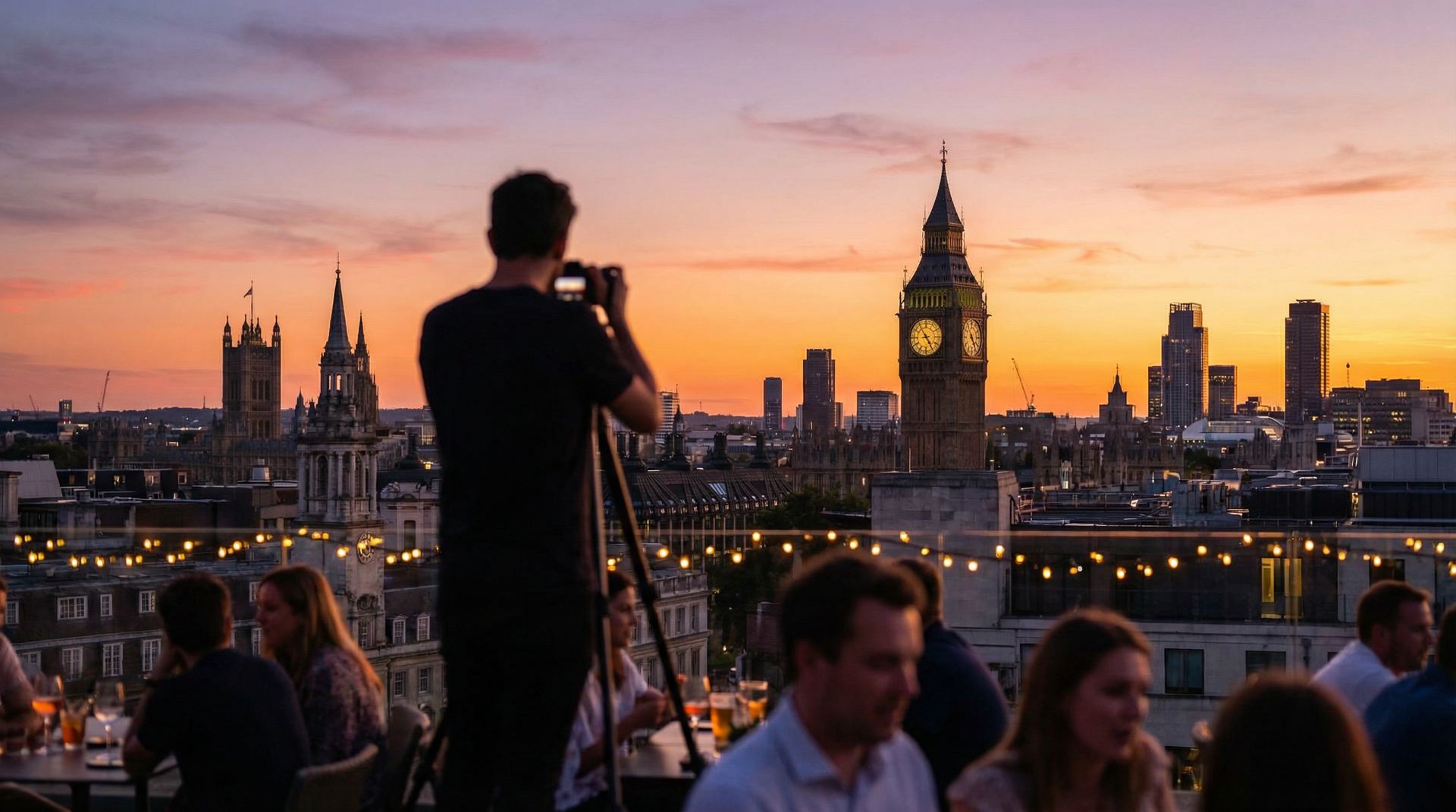 抖阴旅行短视频：落日黄昏城市漫步记录